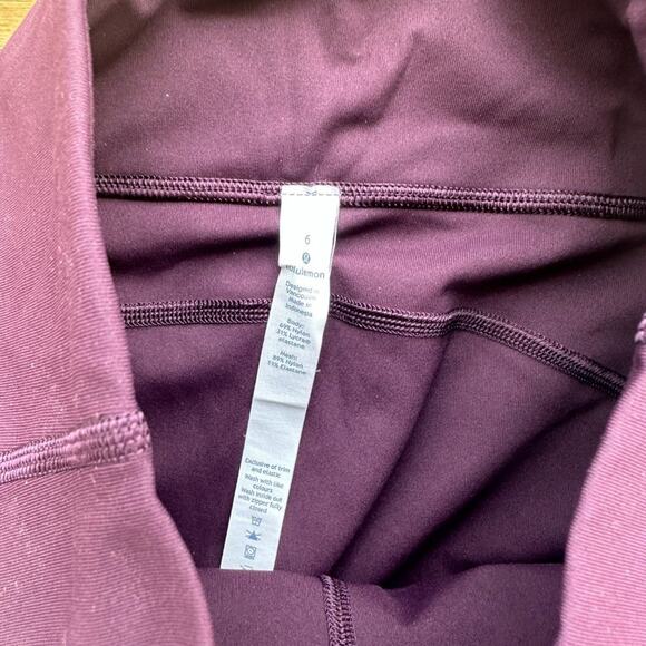 Lululemon Tied To It Crop 21" Black Cherry Leggings - Picture 3 of 5